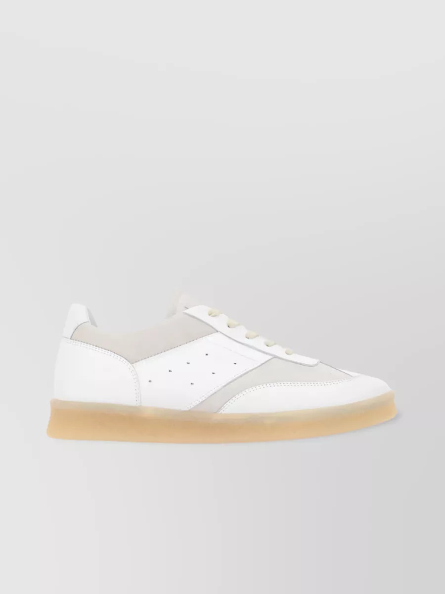 Mm6 Maison Margiela Panelled Low-Top Sneakers With Perforated Detailing