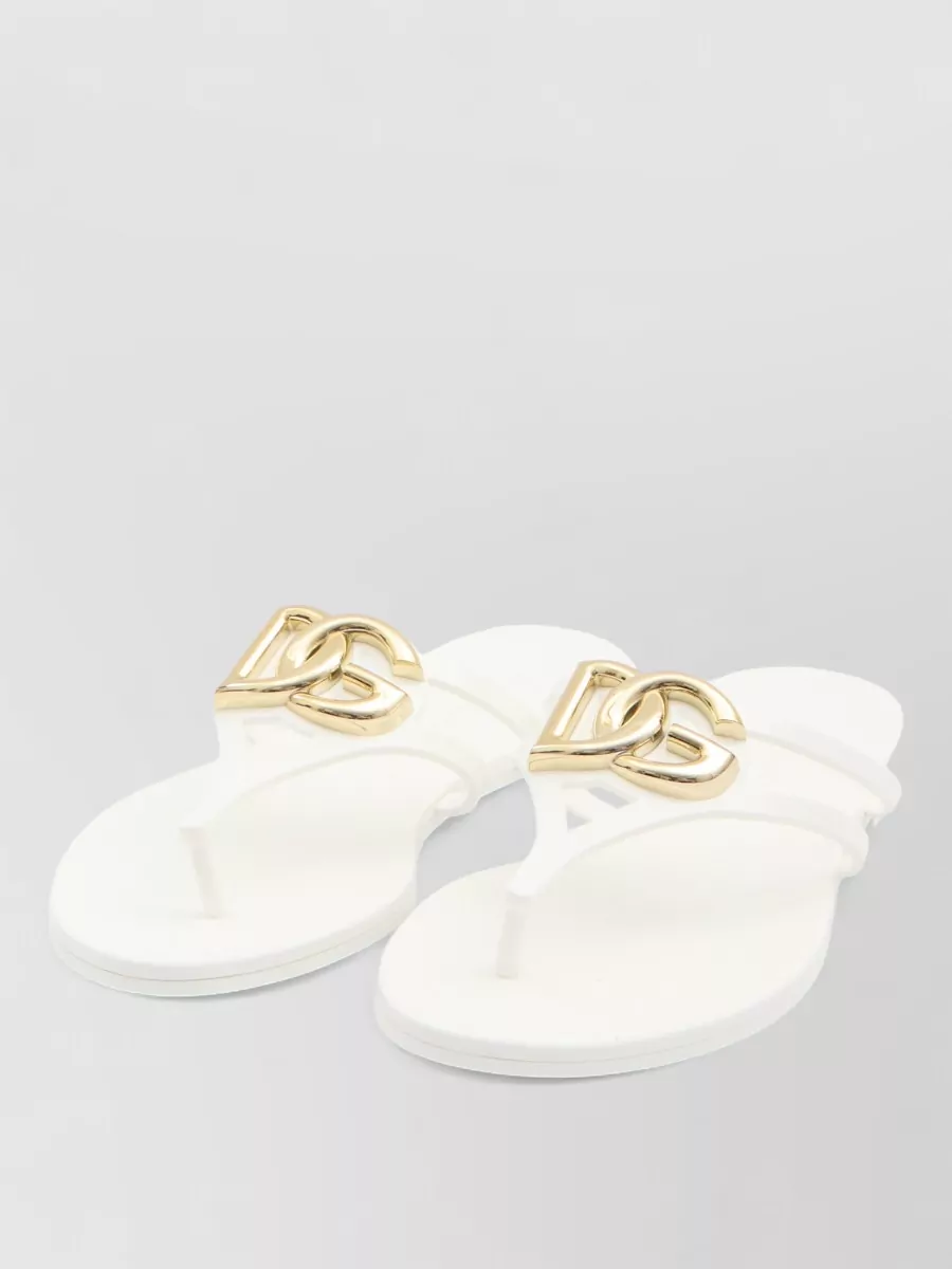 Dolce&Gabbana Dg Logo Rubber Thong Sandals