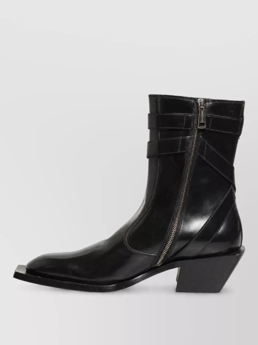 Dolce&Gabbana Leather Mid Calf Boots