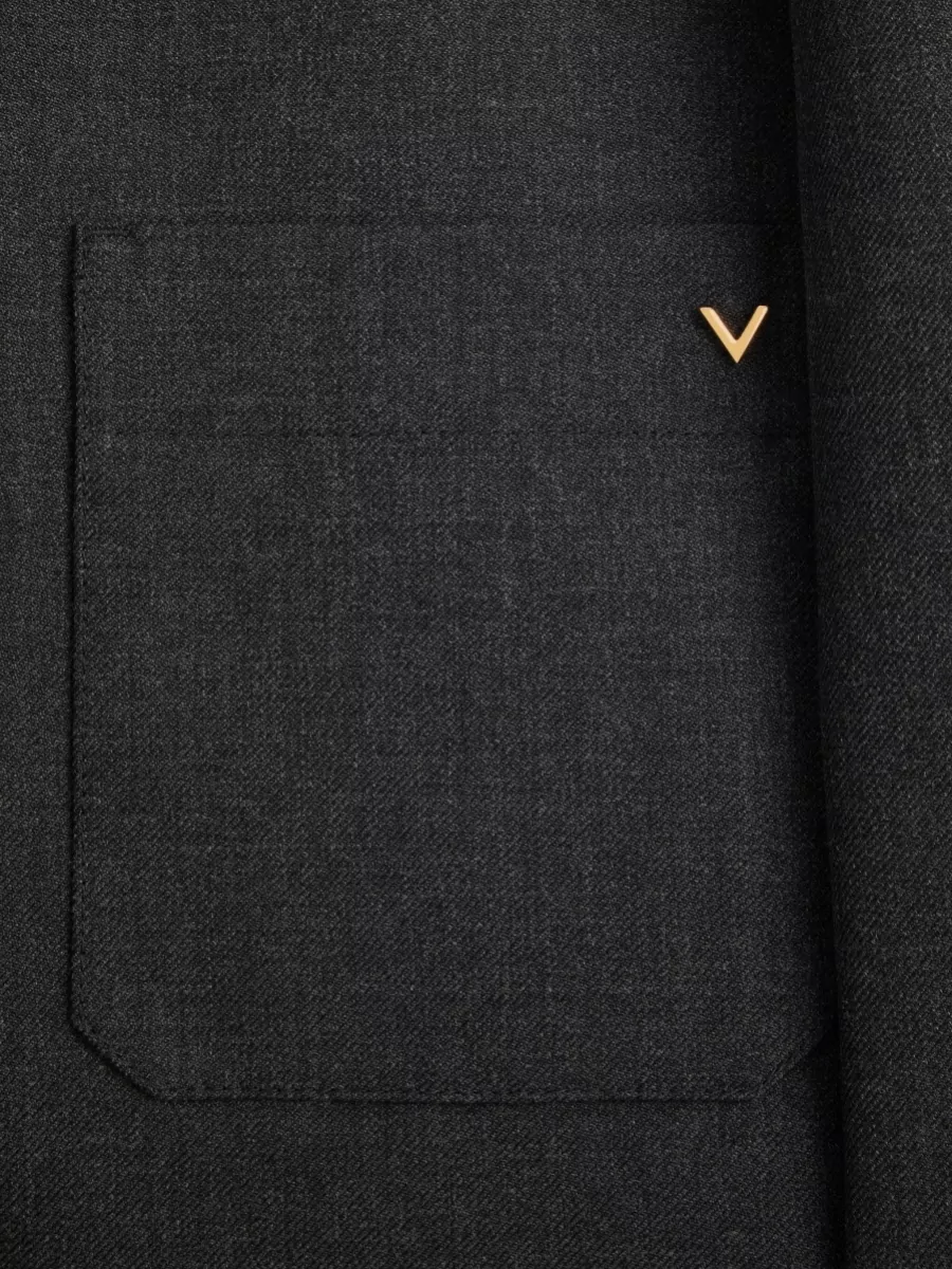 Valentino Wool Blend Shirt Jacket