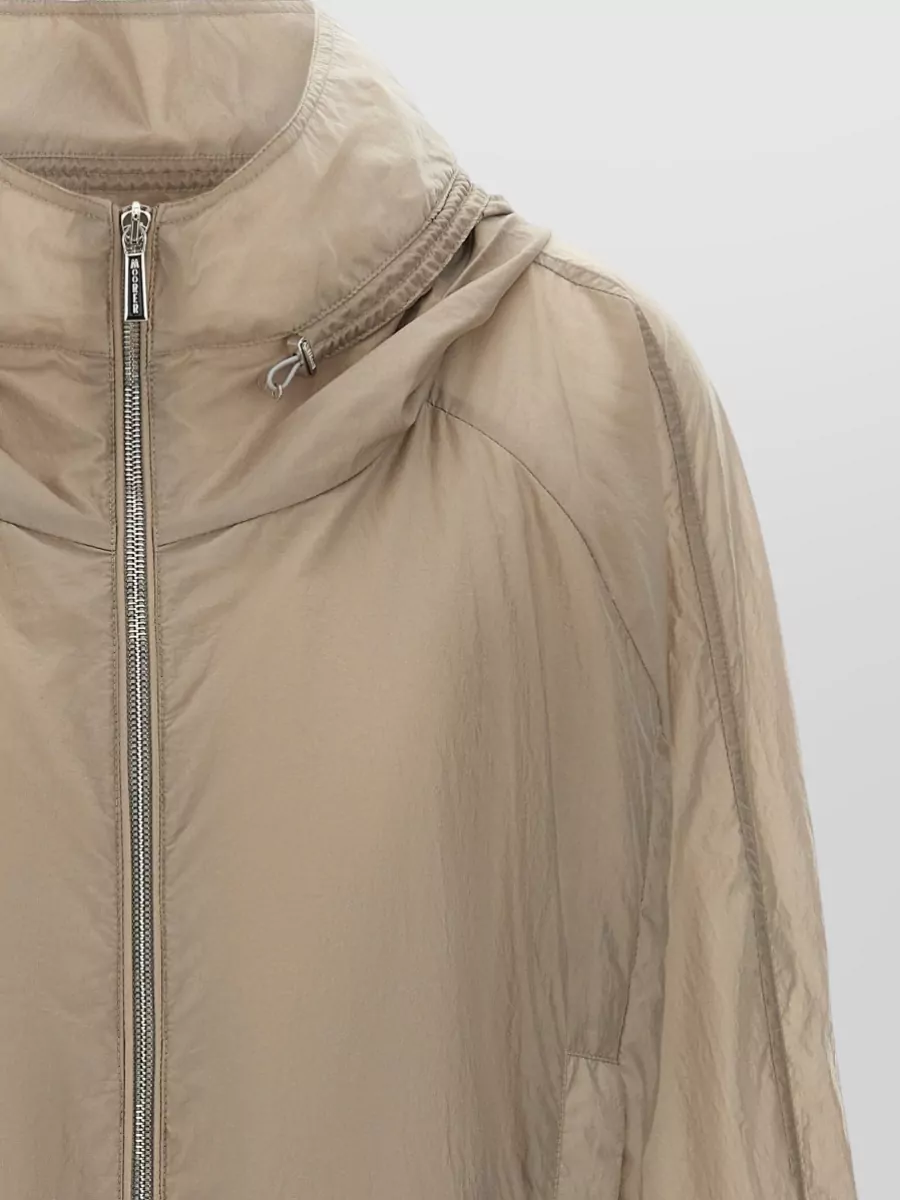 Moorer Wrinkled Hooded Puffer Jacket