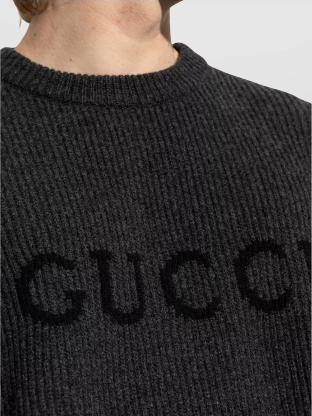 Gucci Logo-embroidered Ribbed Sweater In Green