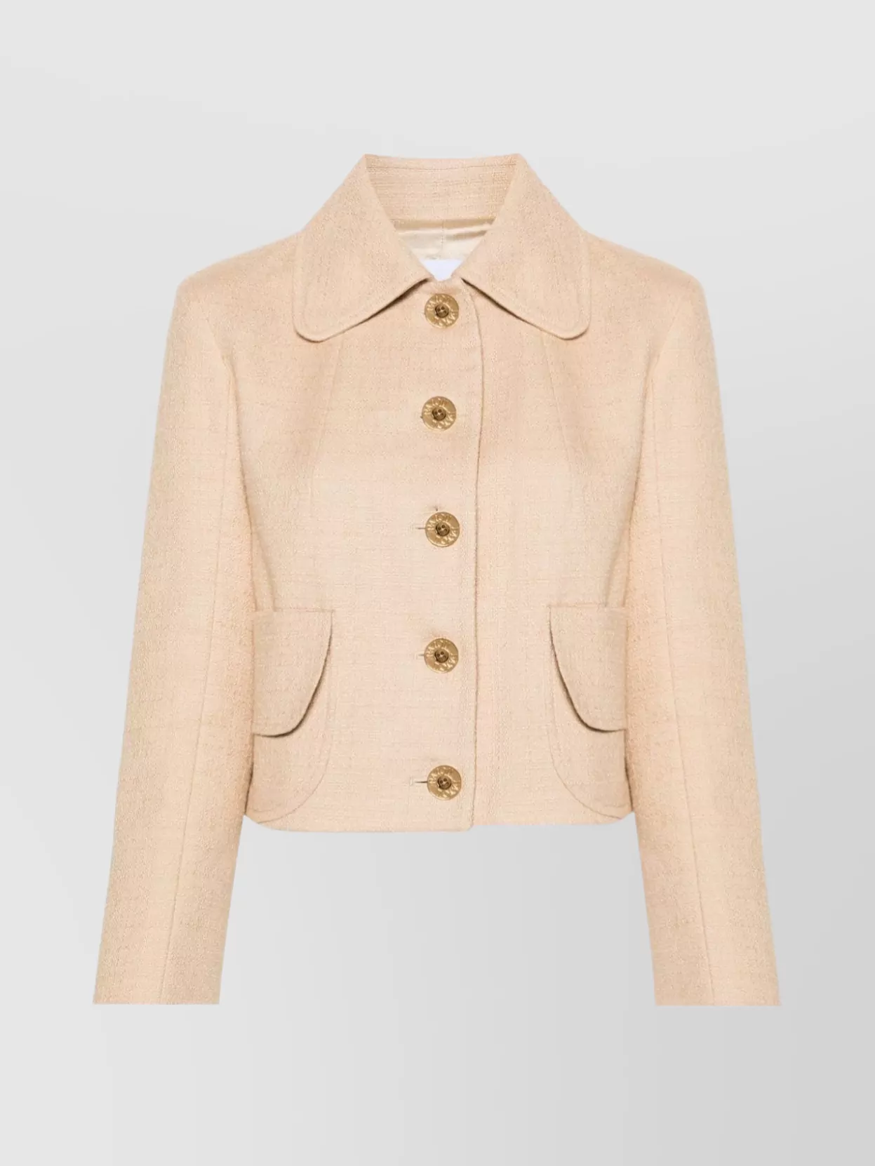 Shop Patou Tailored Tweed Blazer With Structured Shoulders