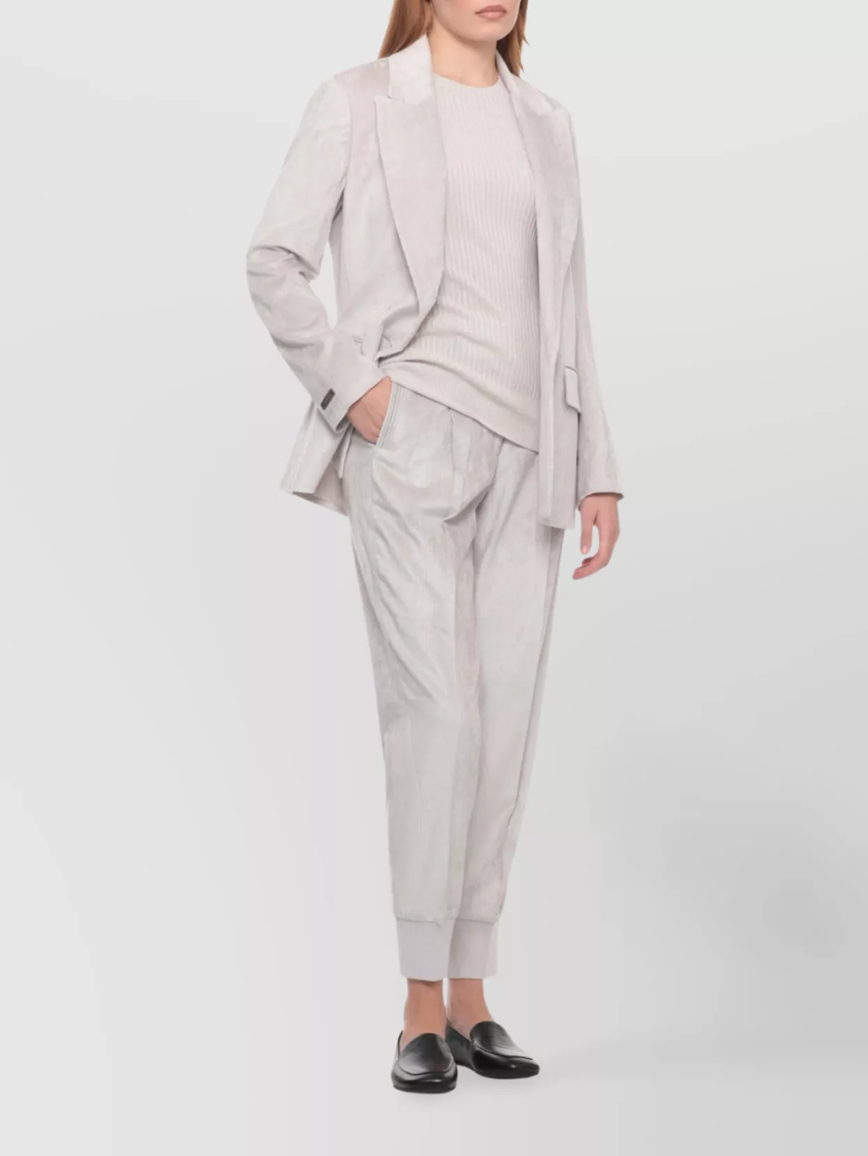 Peserico Lightweight Stretch Fit Crew Neck Sweater