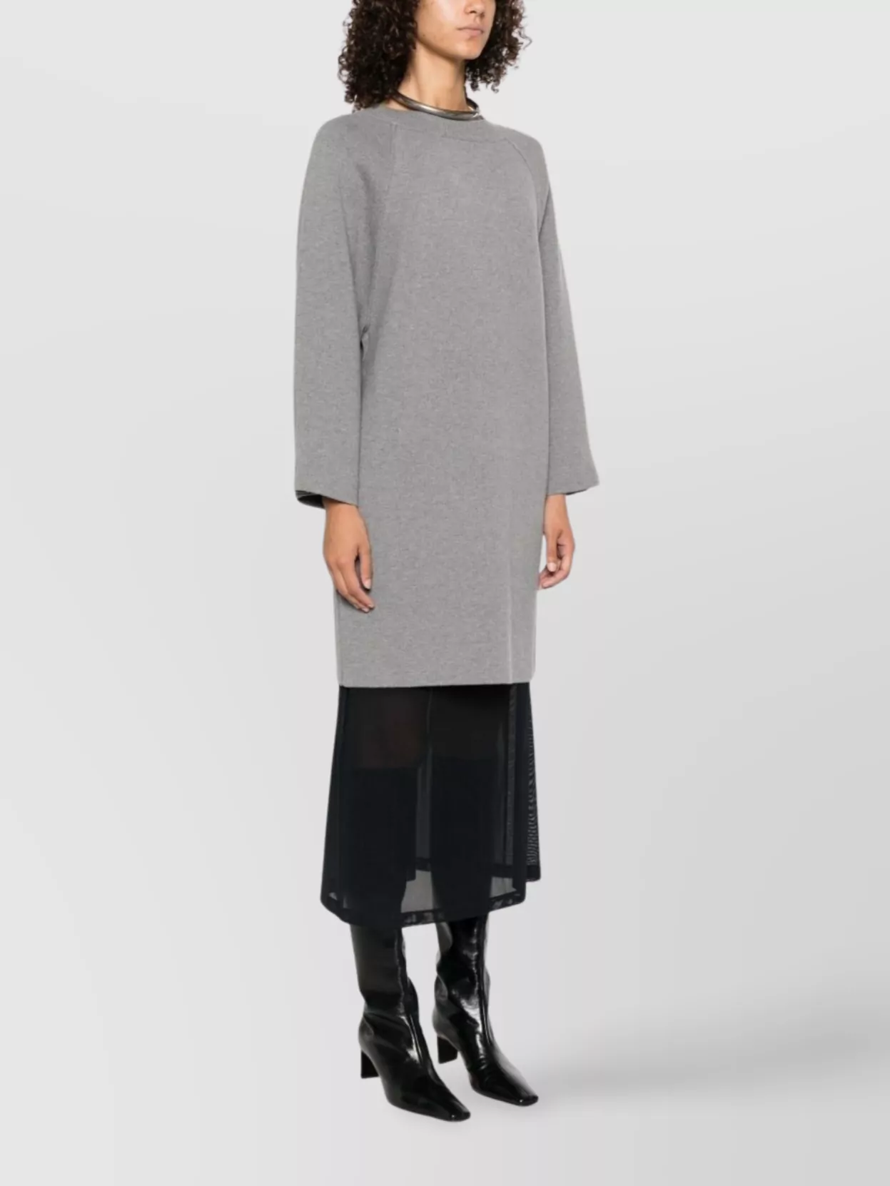 Max Mara Luisa Crew Neck Knit Dress With Buttons
