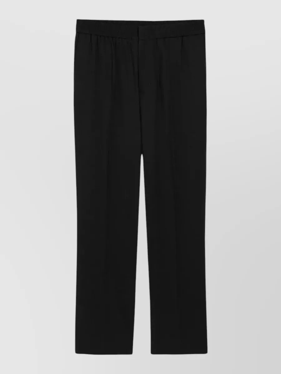 Ami Paris Wool Straight-Leg Trousers
