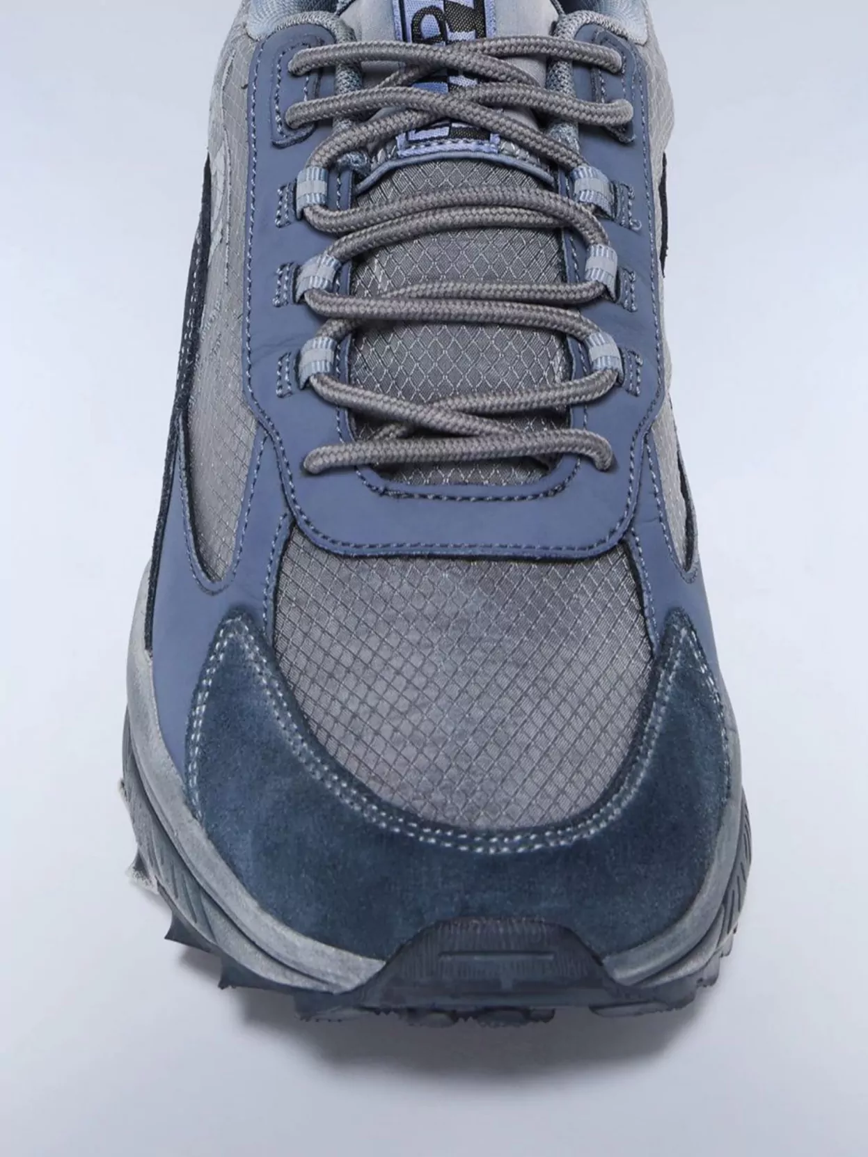 Napapijri Mesh And Suede Sneakers With Textured Sole