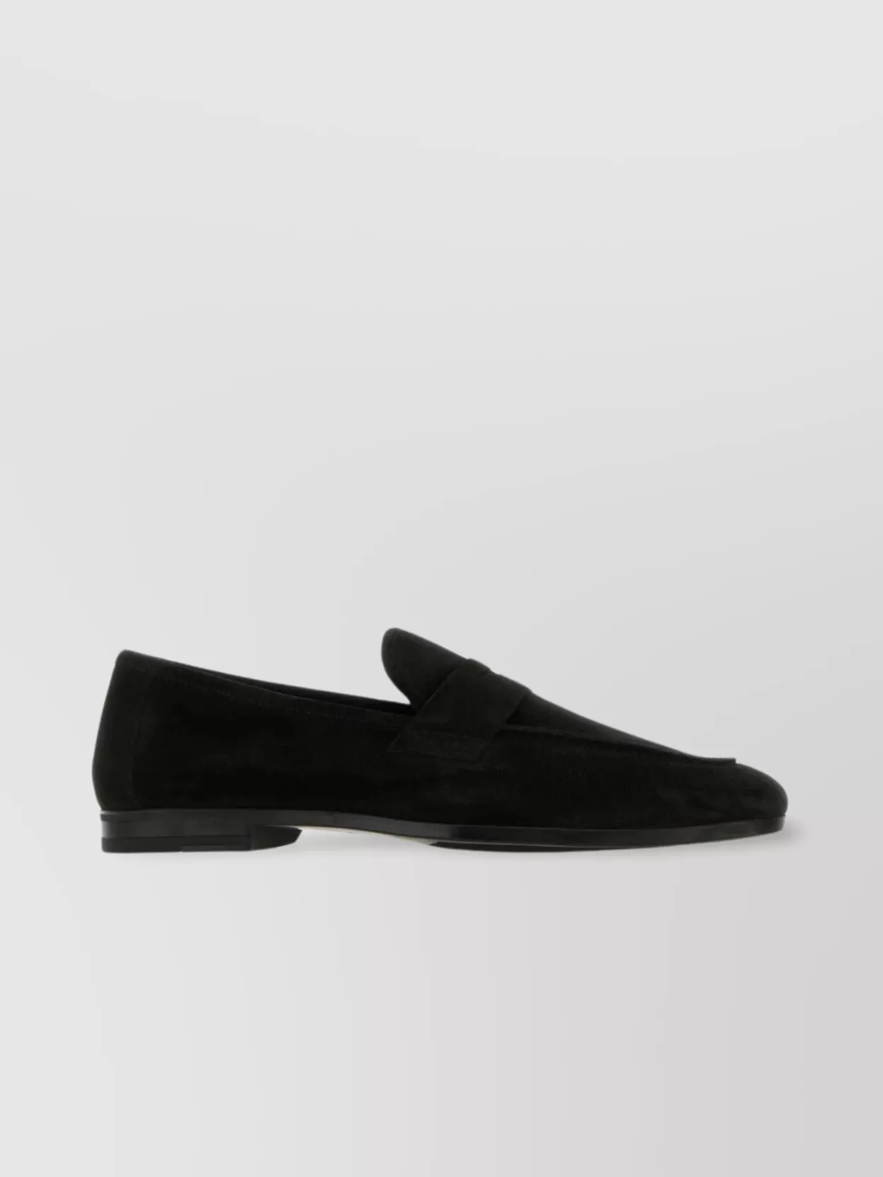 Shop Tom Ford Sean Suede Loafers With Round Toe And Vamp Design