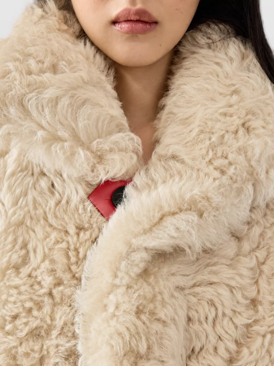 Jacquemus Shearling Oversized Pea Coat