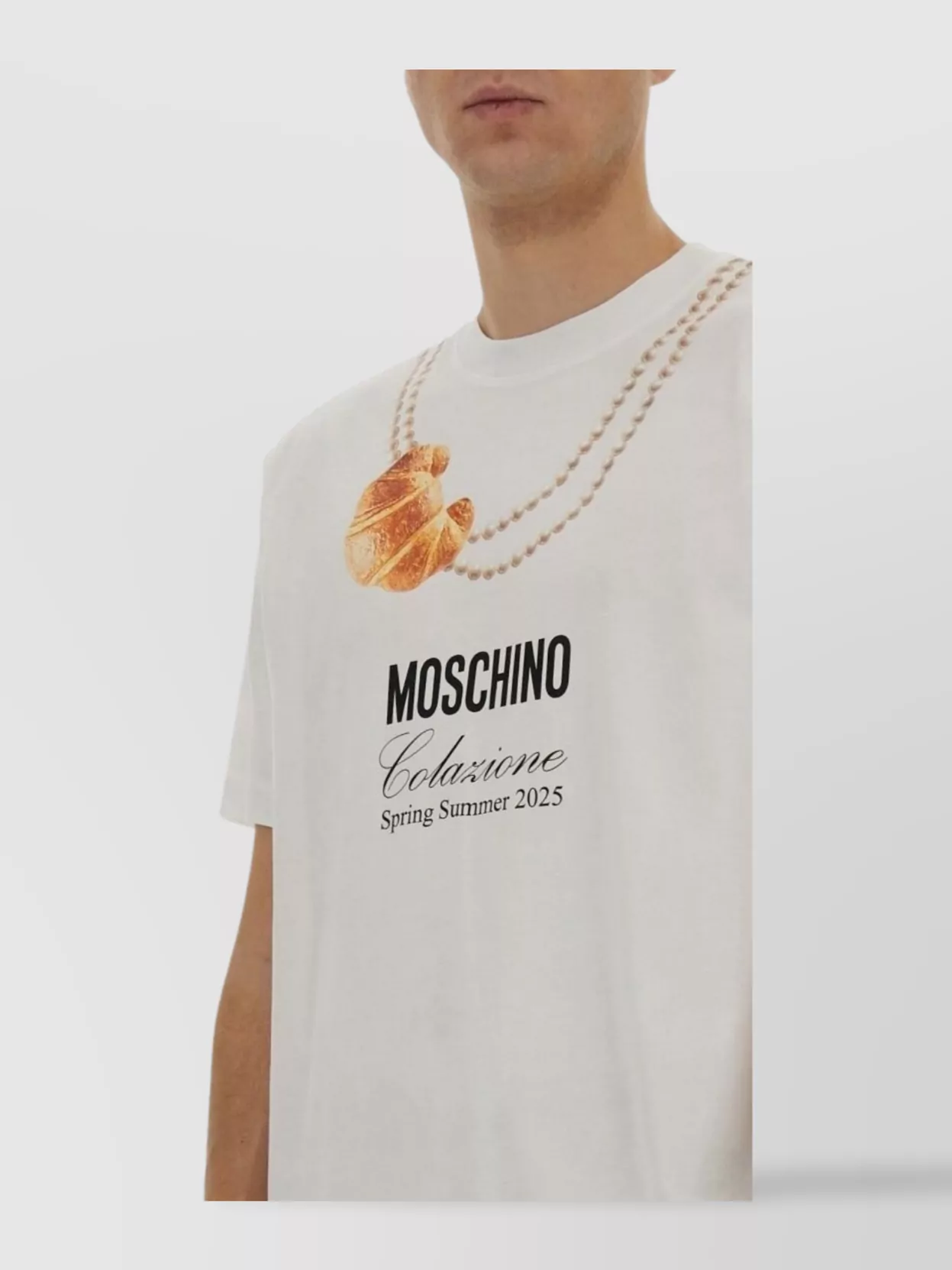 Moschino "Morning" Short Sleeves Crew Neck Graphic Print T-Shirt