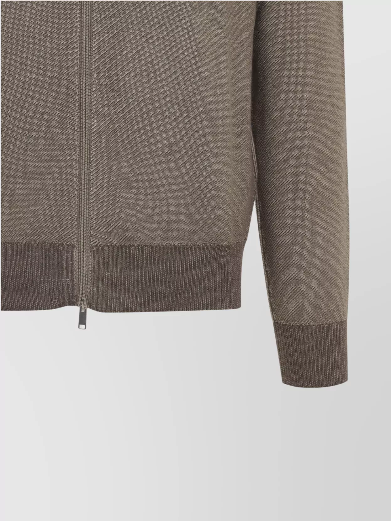 Zegna Full Zip Sweater High Collar