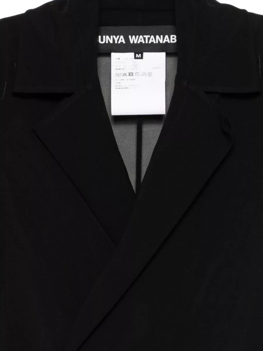 Junya Watanabe Mesh Panel Wrap Midi Coat