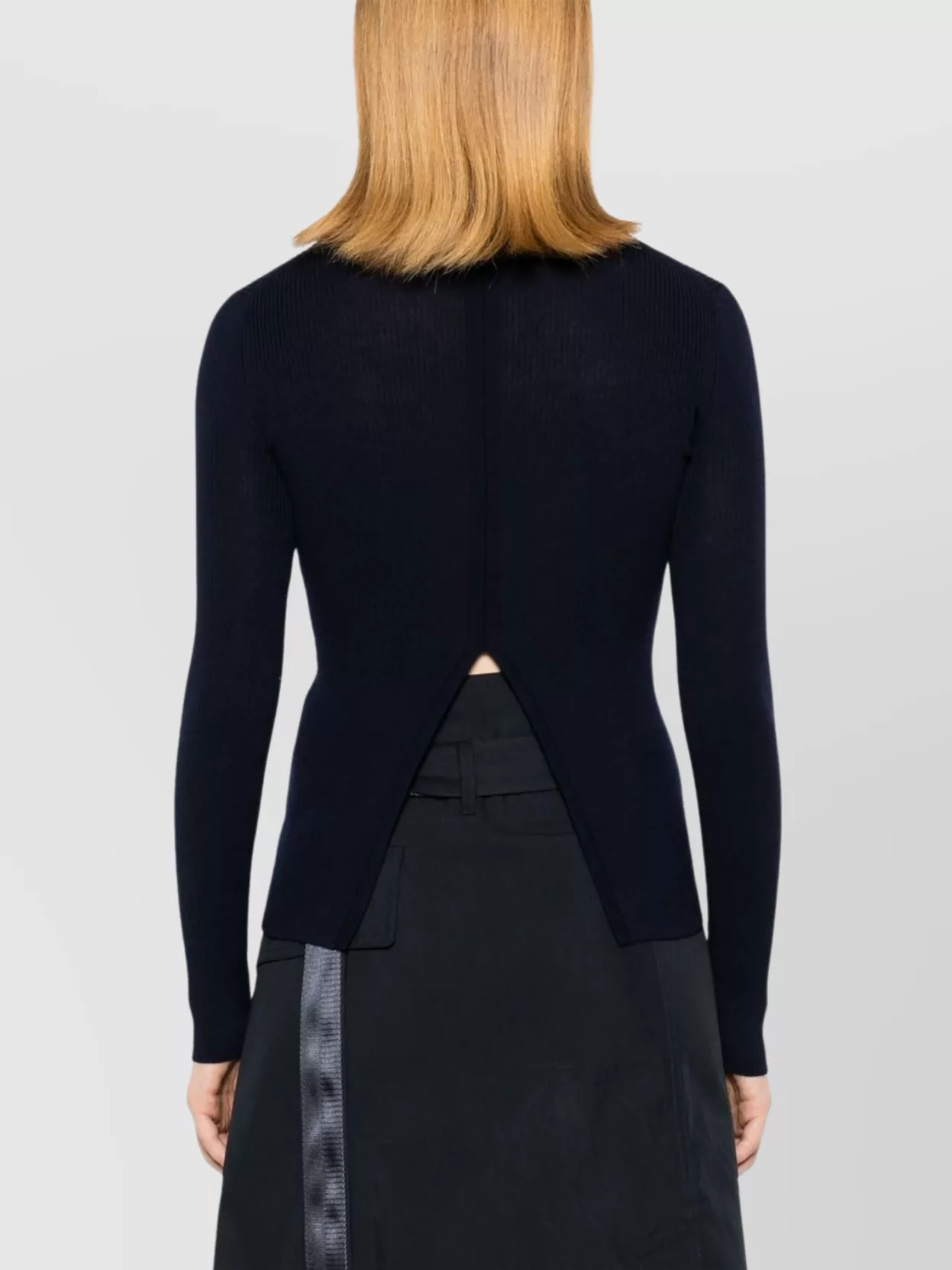 Shop P.a.r.o.s.h Leila Turtleneck Ribbed-knit Jumper In Blue