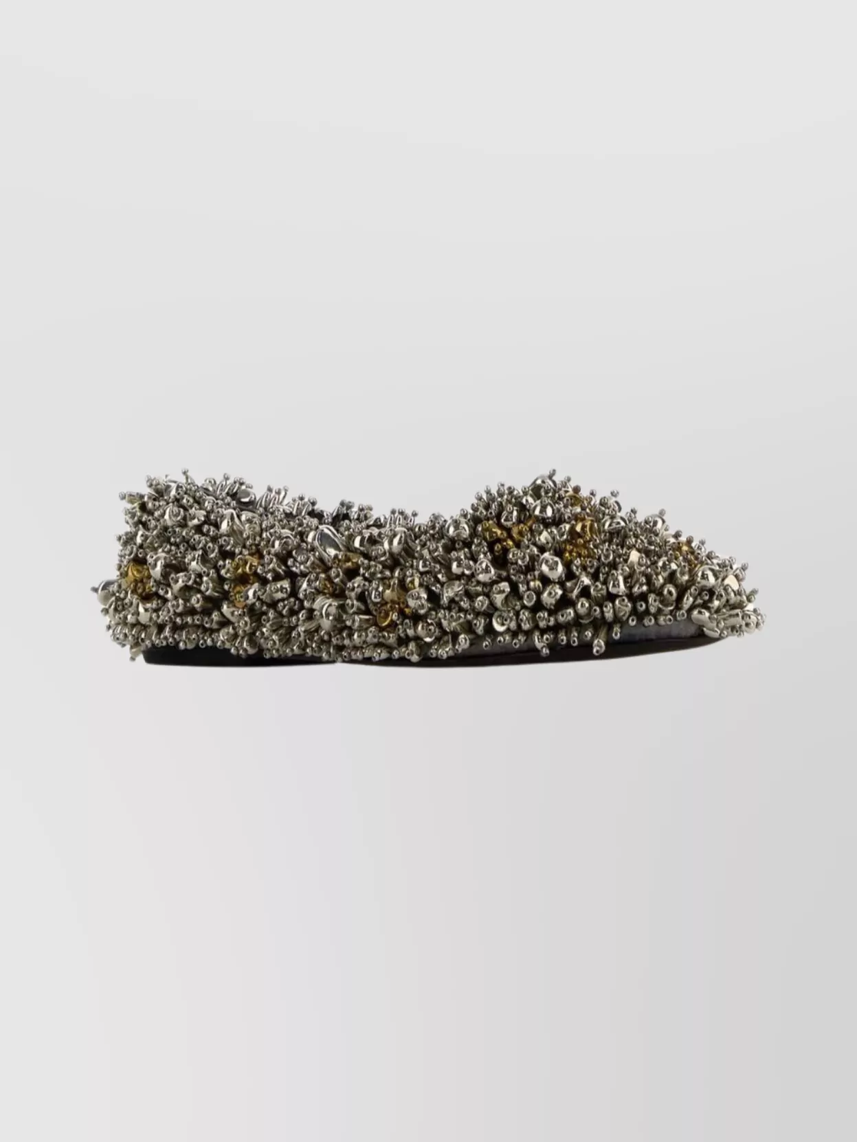 Dries Van Noten Textured Embellished Fabric Ballerina Shoes In Multi