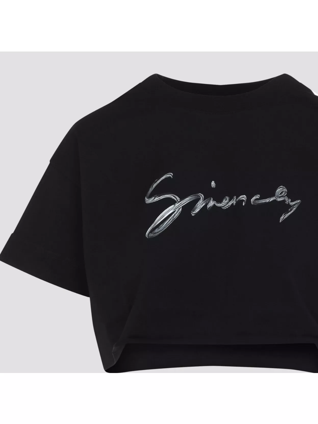 Givenchy Signature Logo Cropped T-shirt