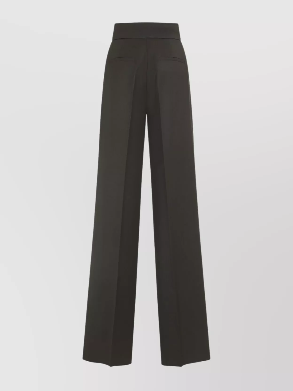 Max Mara Wide Leg Trousers Pleated Front In Brown