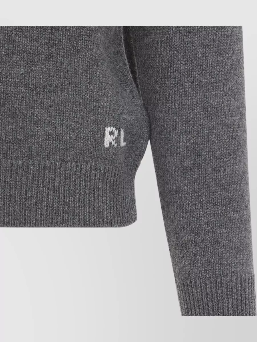 Ralph Lauren Purple Label Bear Crew Neck Pullover Graphic Design