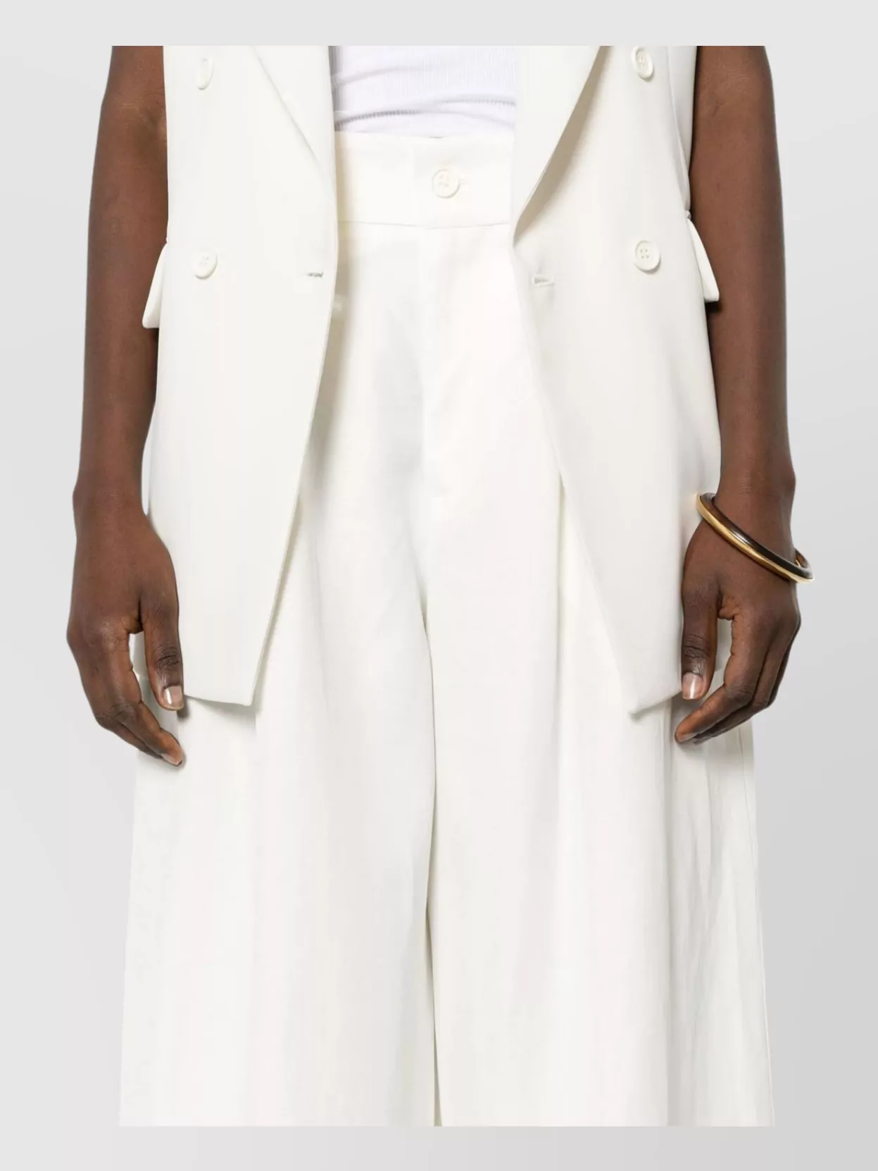 Parosh Wide Leg Trousers With Pleats And Pockets