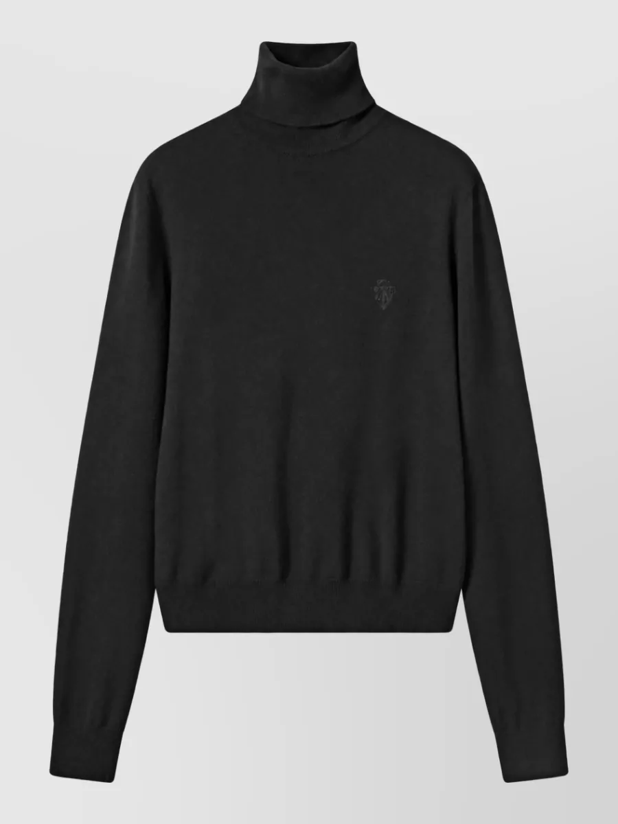 Gucci Wool Embroidered Turtleneck Sweatshirt