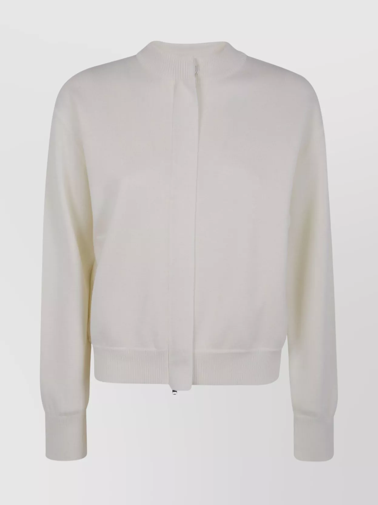 Max Mara Merino Wool Bomber Jacket With Long Sleeves