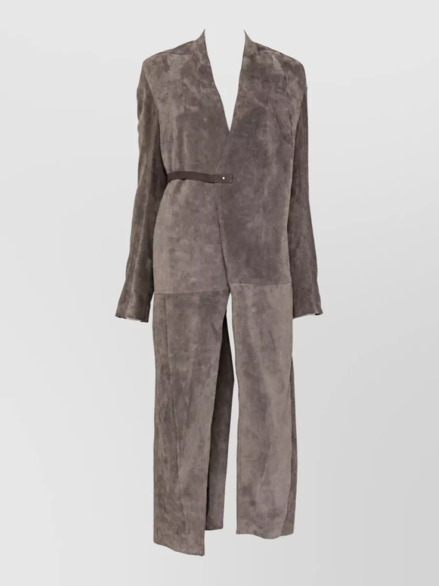 Rick Owens leather long coat