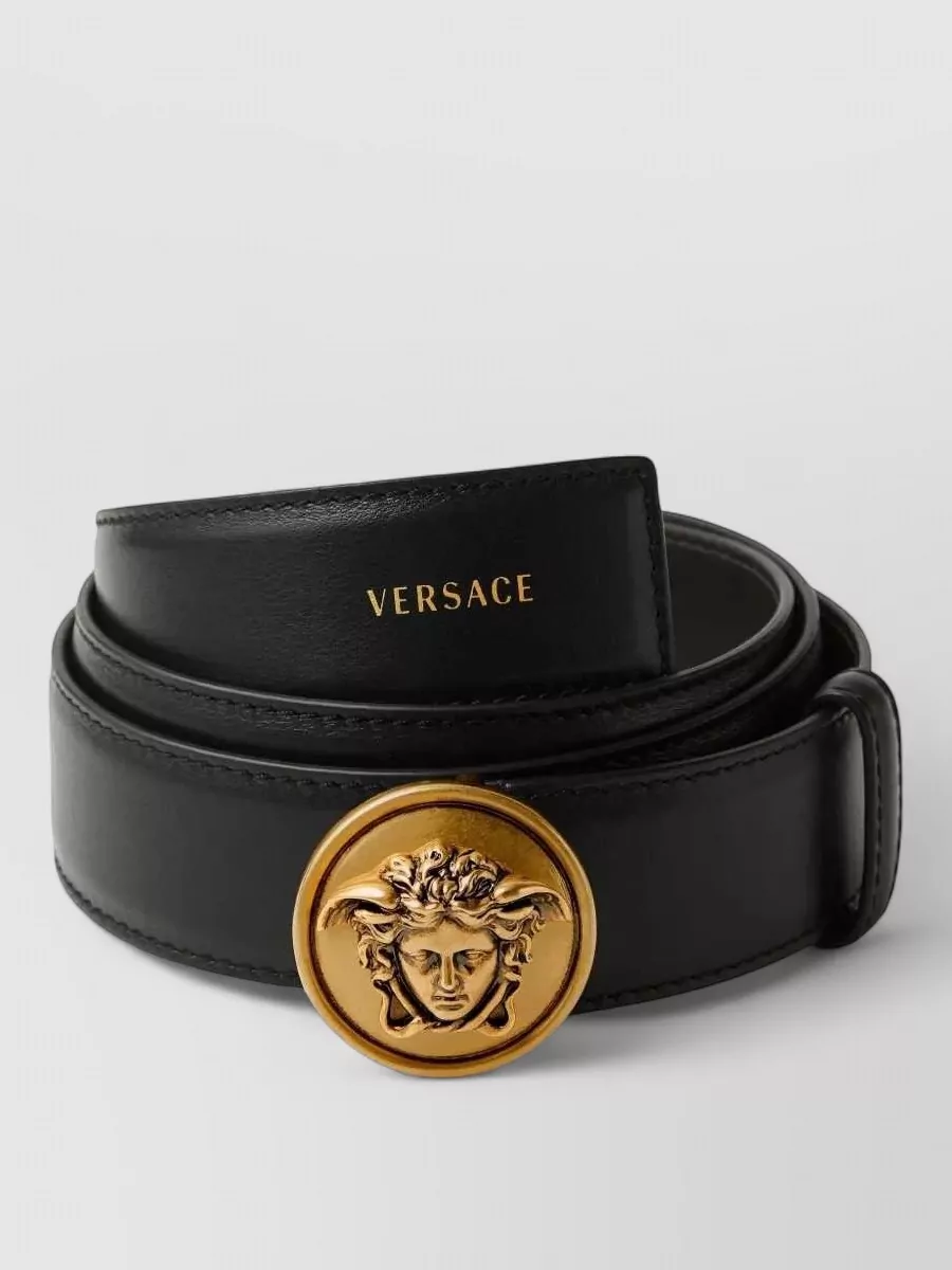 Versace leather medusa buckle belt