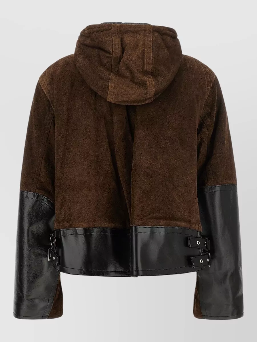 Sacai Leather Cropped Jacket