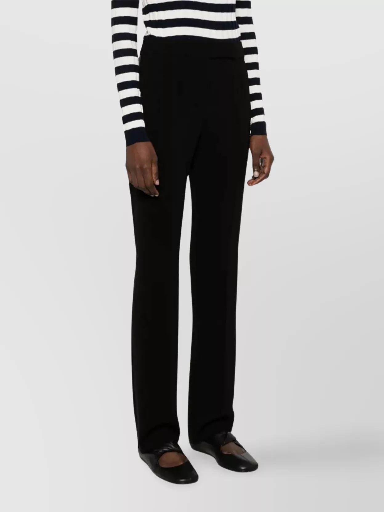 Max Mara Trousers Ankle-Length Satin Stripe