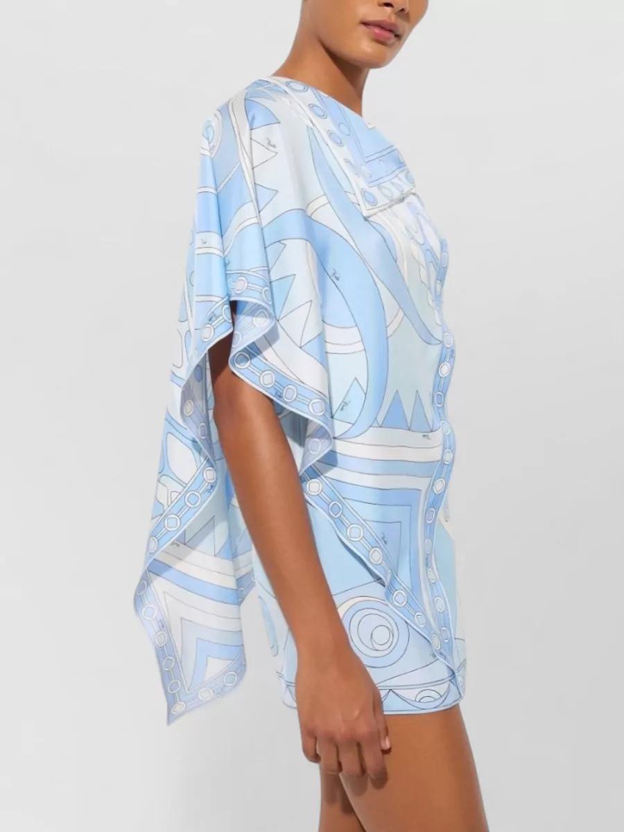 Pucci Silk Asymmetric Printed Mini Dress