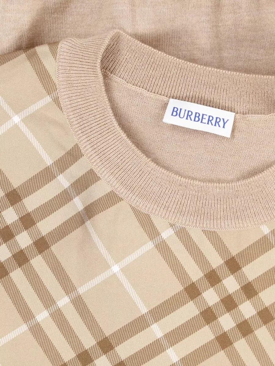 Burberry Wool Silk Crewneck T-Shirt