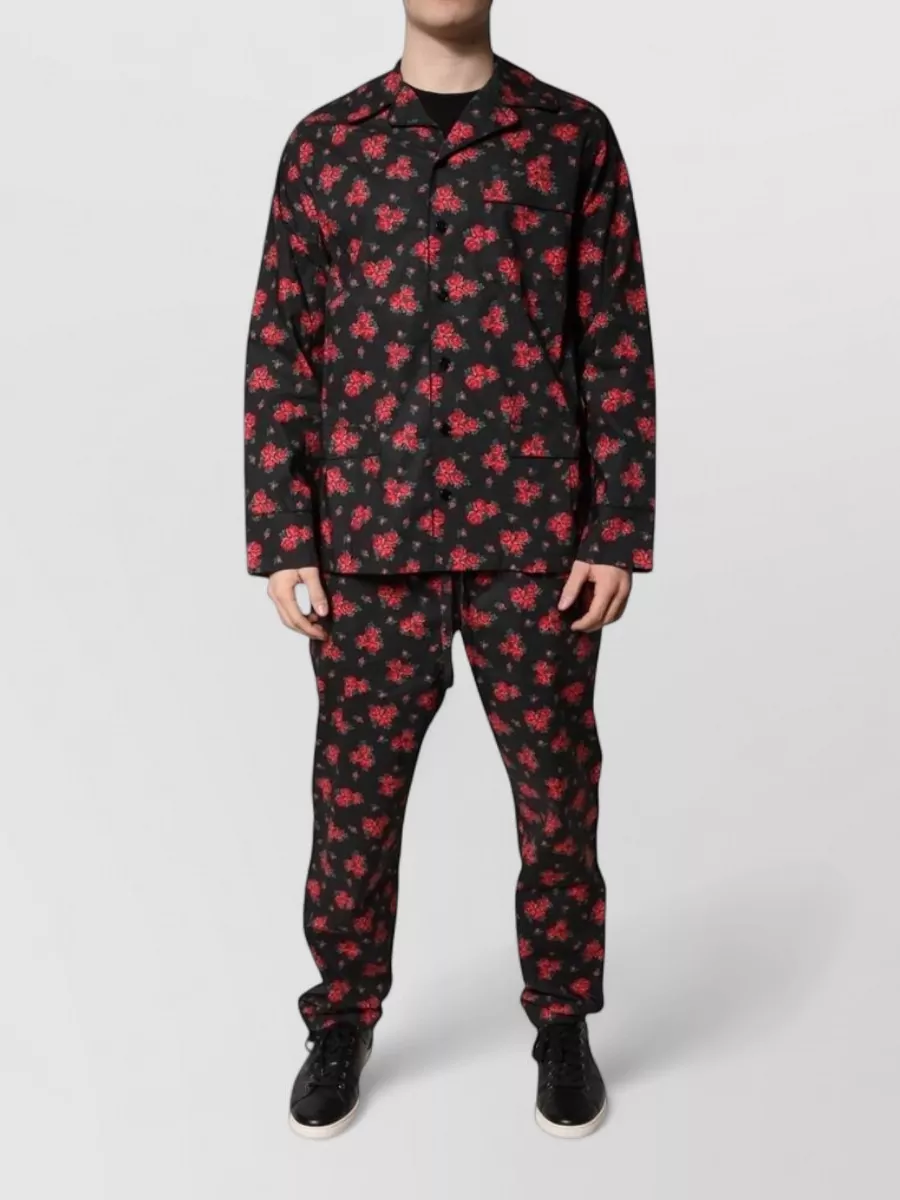Dolce&Gabbana floral print cotton pajama set