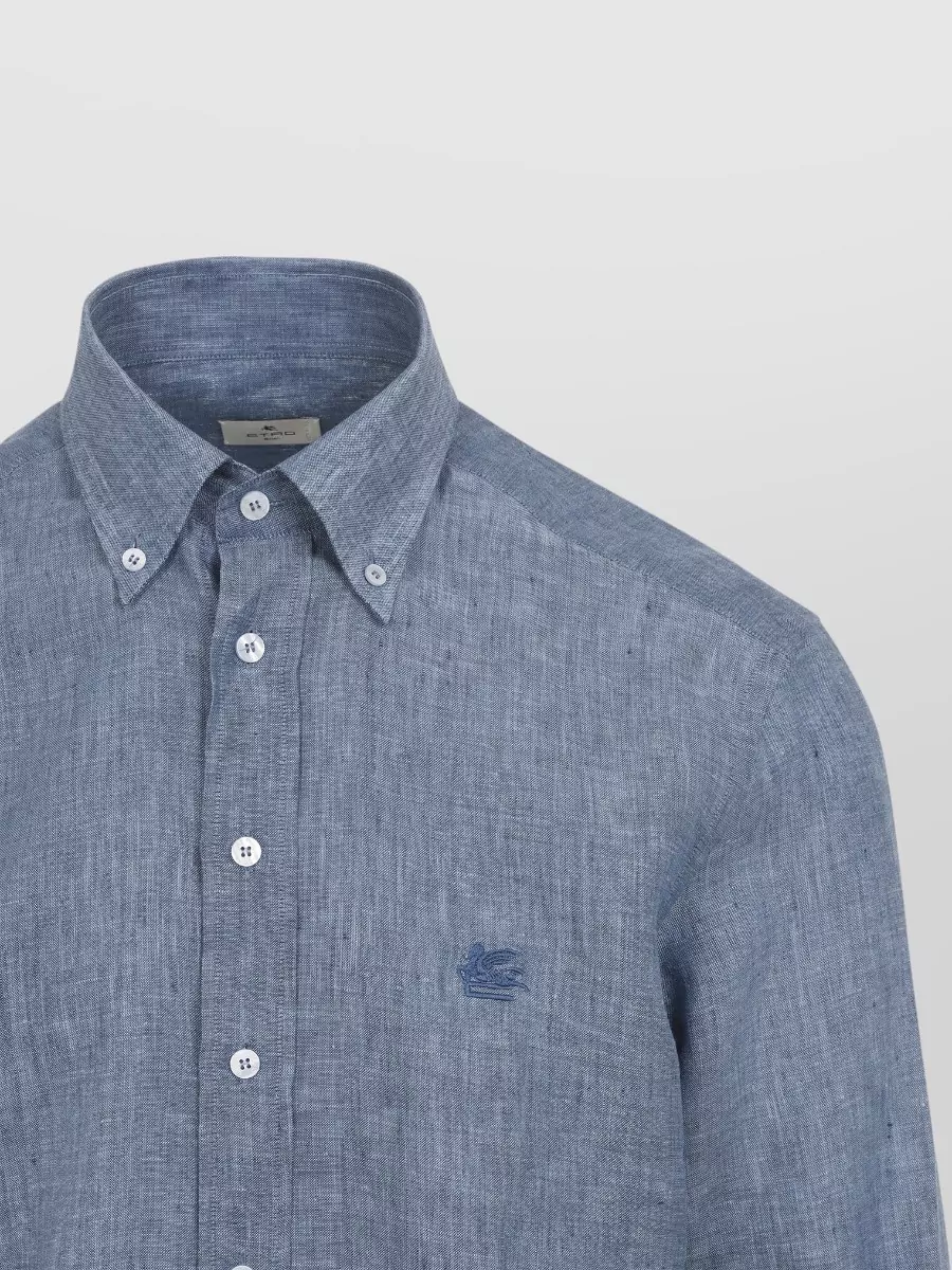 Etro Roma Logo Shirt Button Down Collar