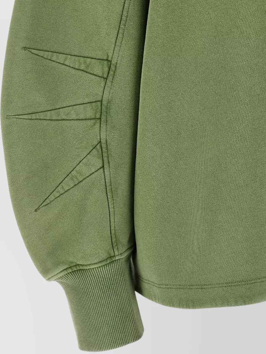 The Attico Sweatshirt Asymmetric Hem Ribbed Collar Cuffs