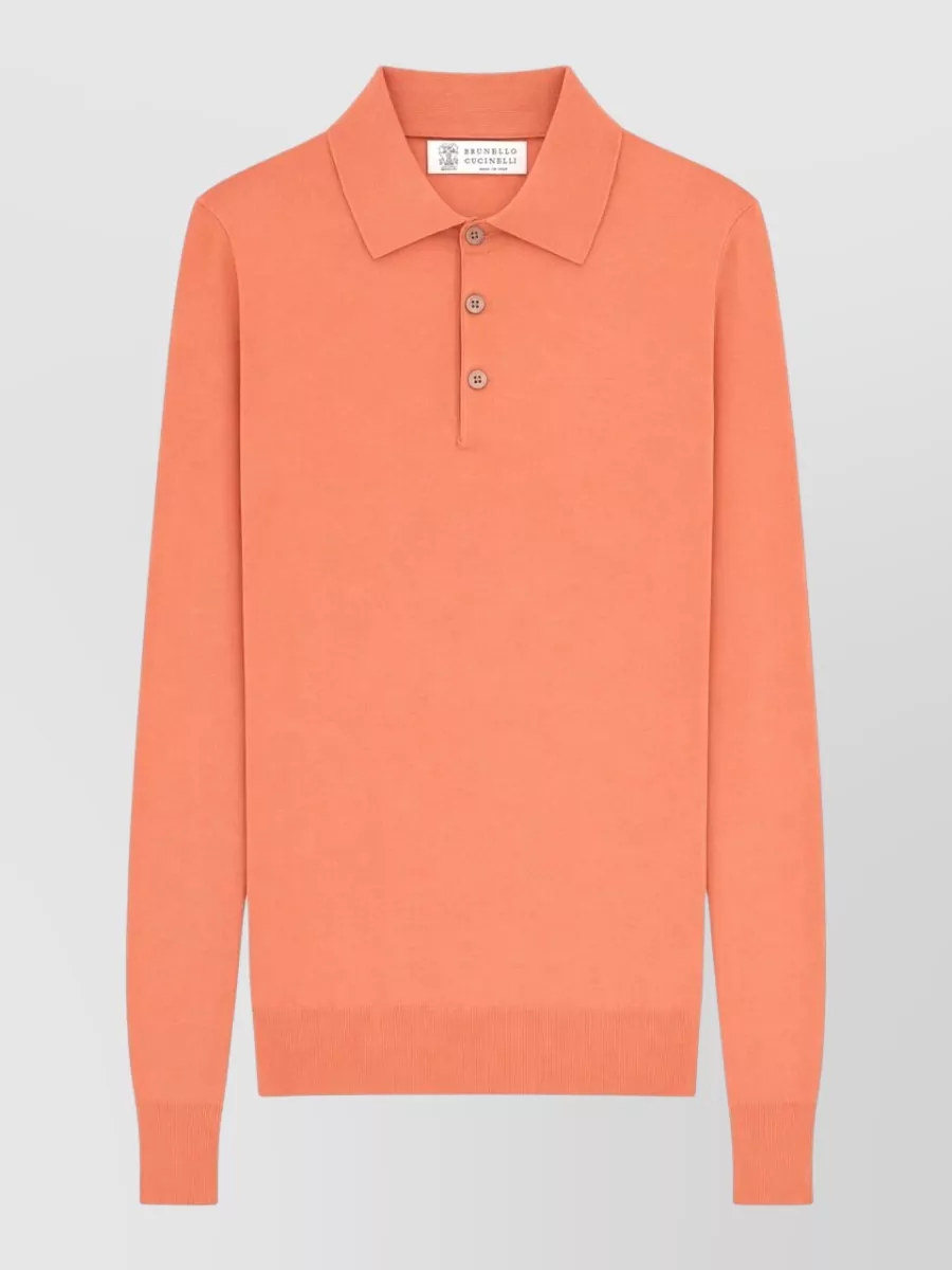 Brunello Cucinelli cotton knit polo shirt