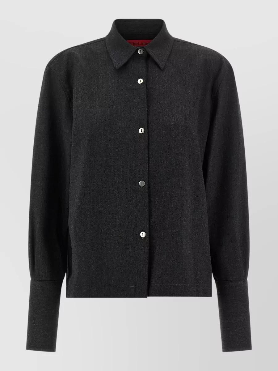 Thelatest wool blend melange long-sleeve shirt