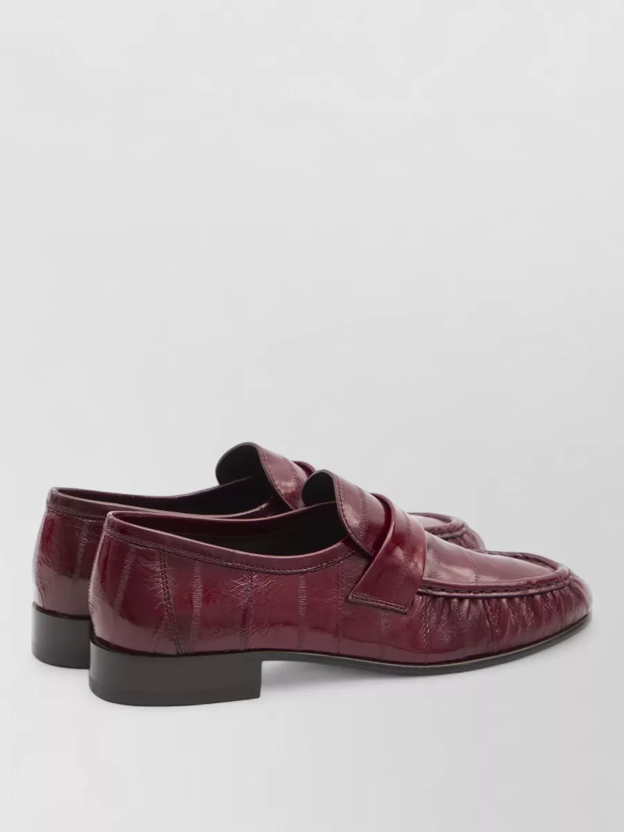 The Row Eel Leather Loafers Hand Painted Sole