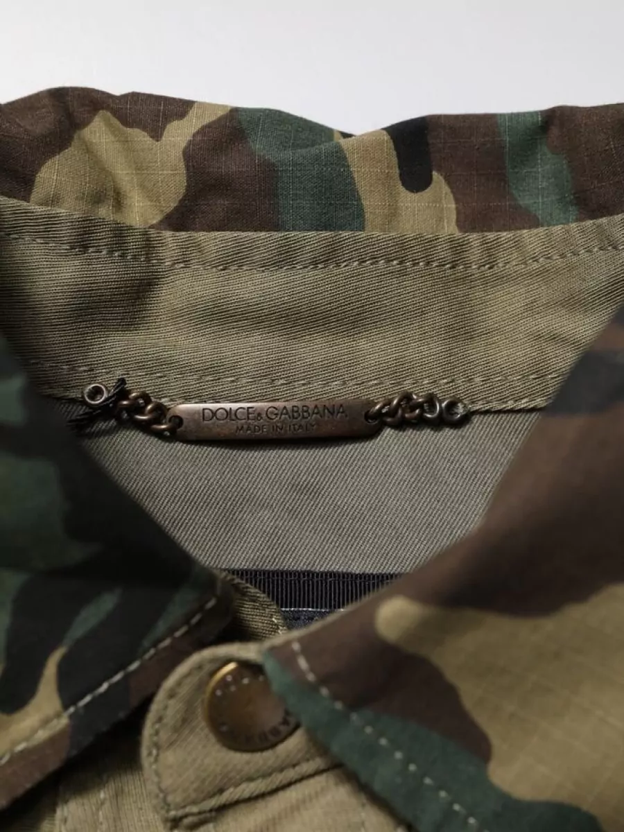 Dolce&Gabbana Cotton Camouflage Shirt And Pants Set