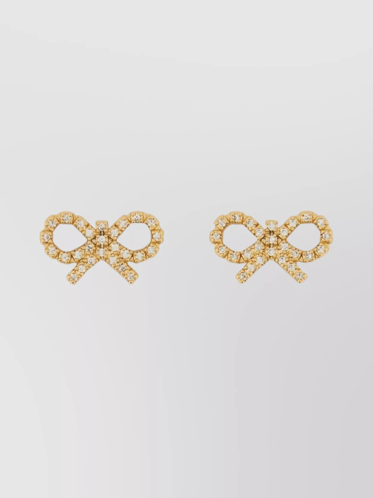 Self-Portrait Crystal-Embellished Bow Earrings