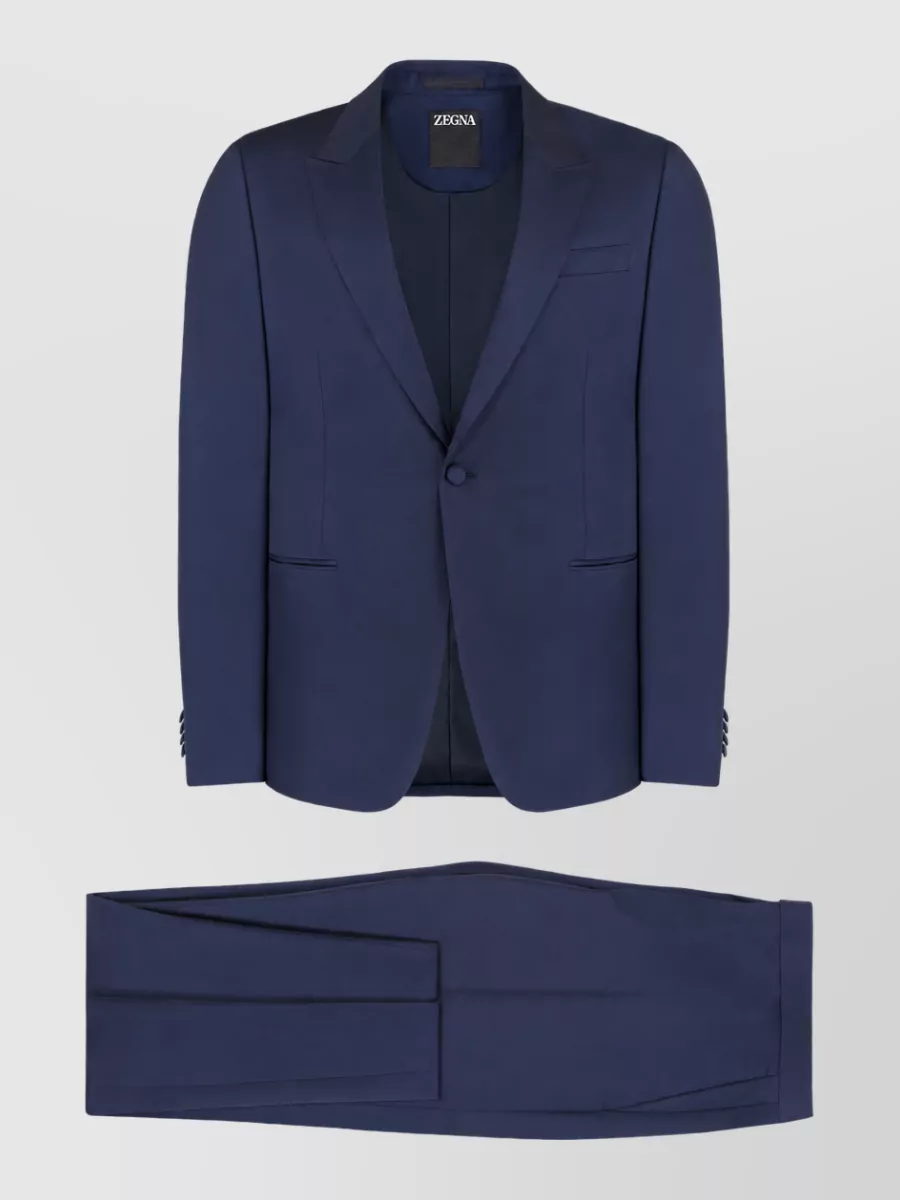 Zegna Single Breasted Wool Mohair Suit