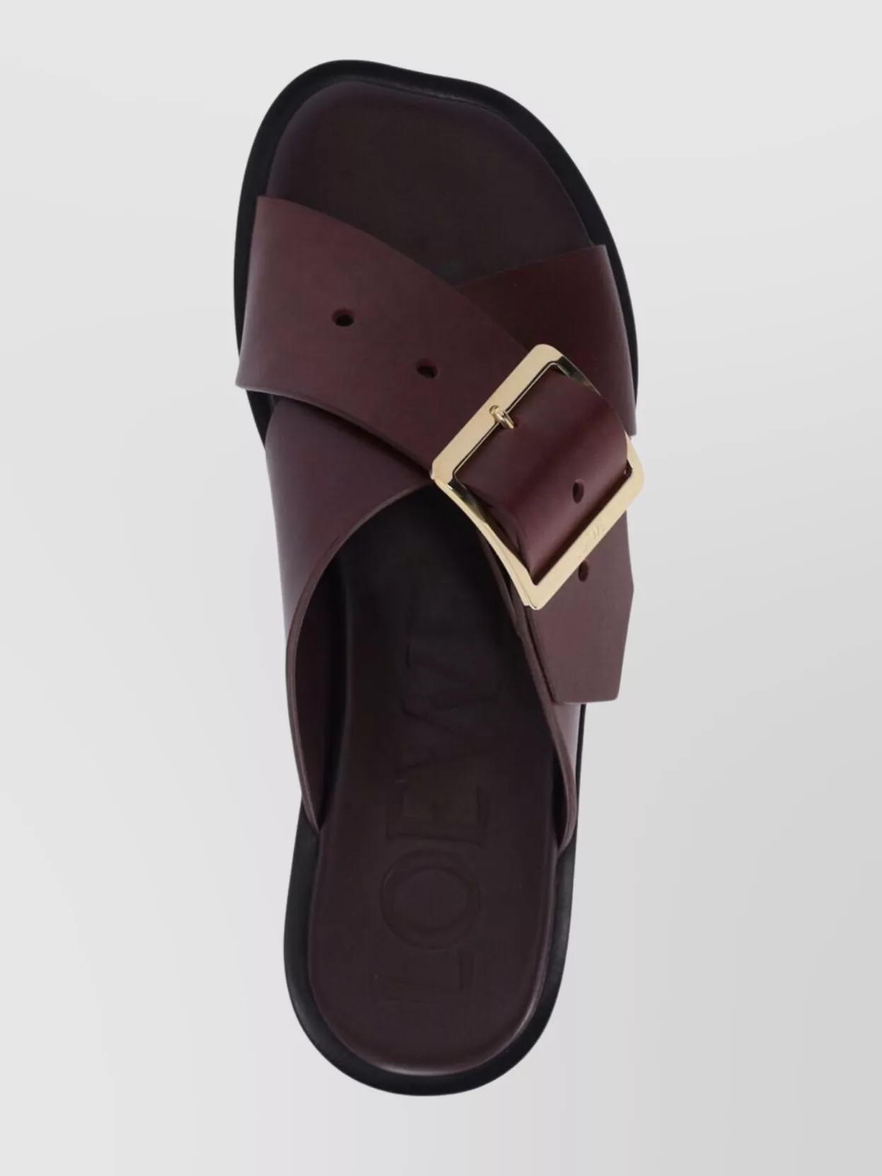Loewe Cross Strap Heeled Sandals With Open Toe In Brown
