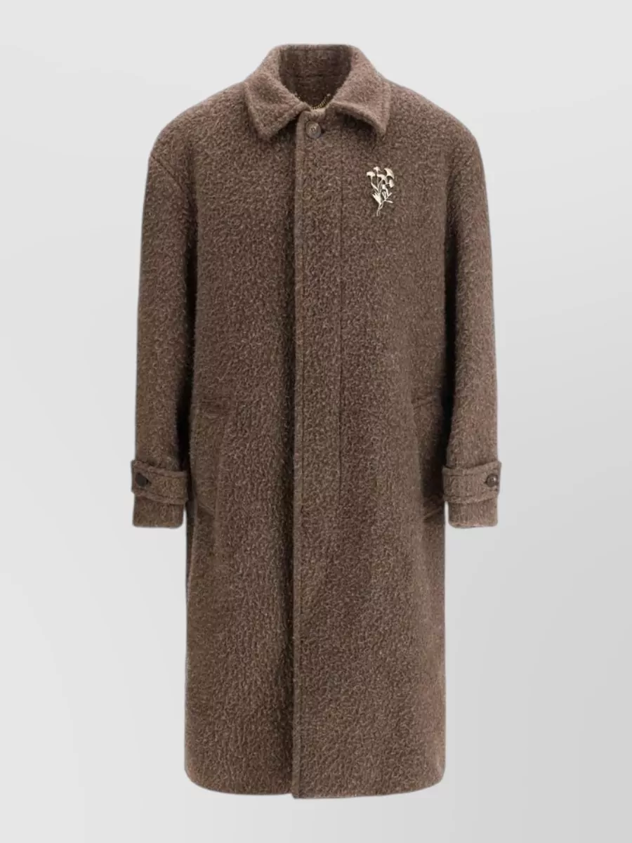 Golden Goose viscose single breasted coat
