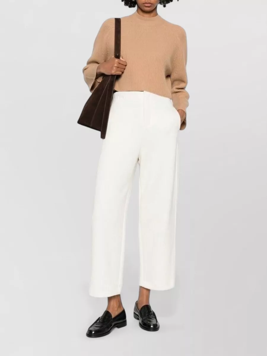 Max Mara ribbed crew neck wool cashmere jumper