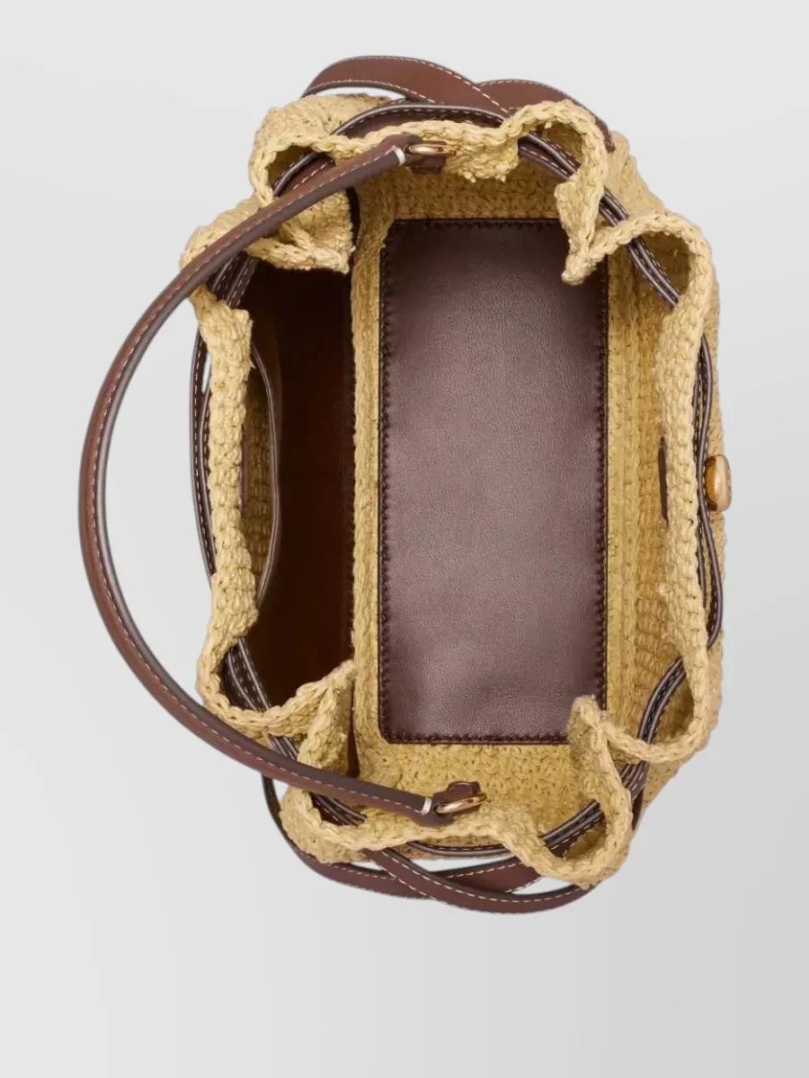Tory Burch Romy Straw Bucket Bag