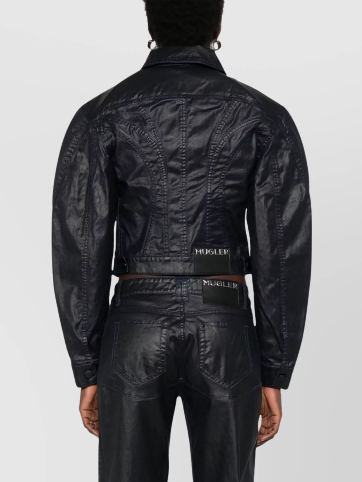 Mugler Tailored Blazer With Flap Pockets And Shoulder Pads
