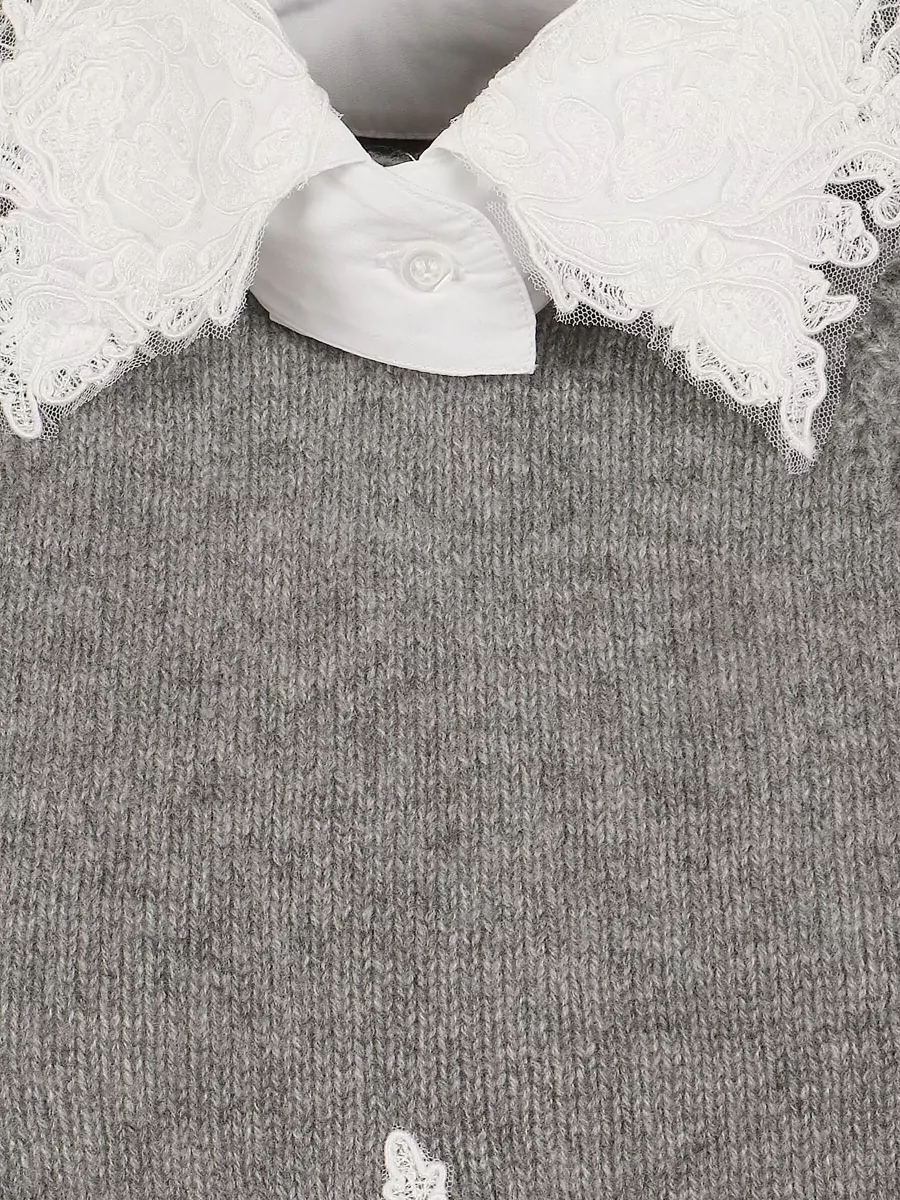 Ermanno Scervino Cashmere Long-Sleeve Sweater