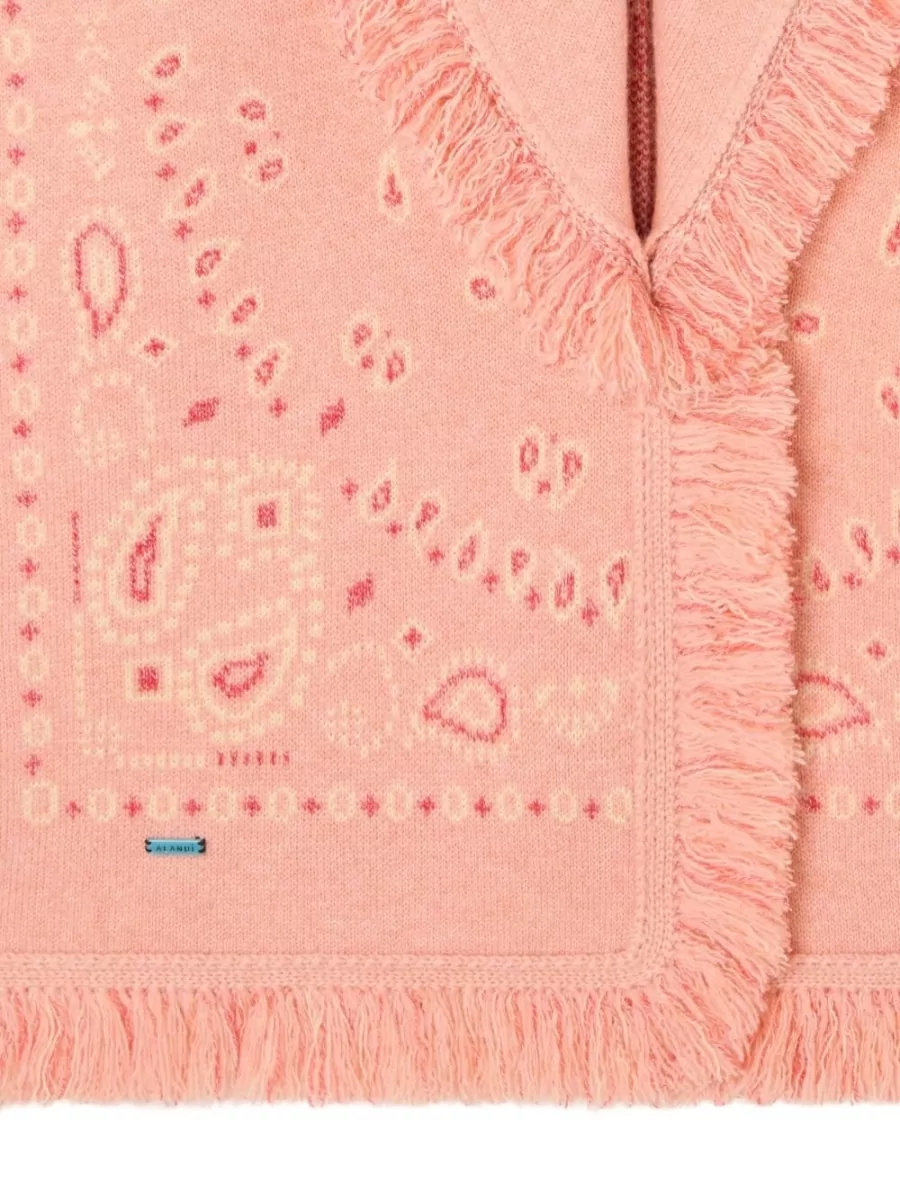 Alanui Long Fringe Cardigan Shawl Collar