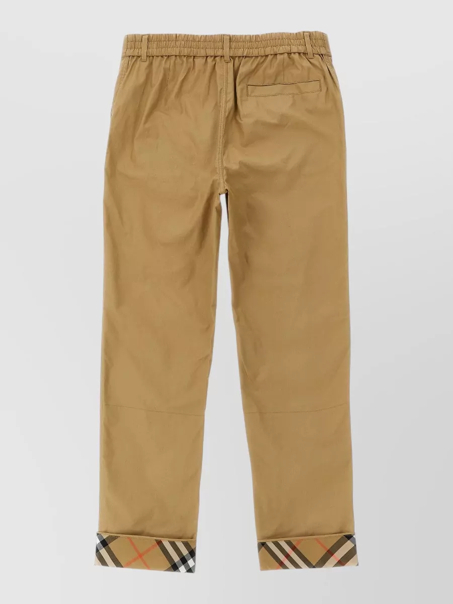 Burberry Cotton Twill Straight-Leg Pants