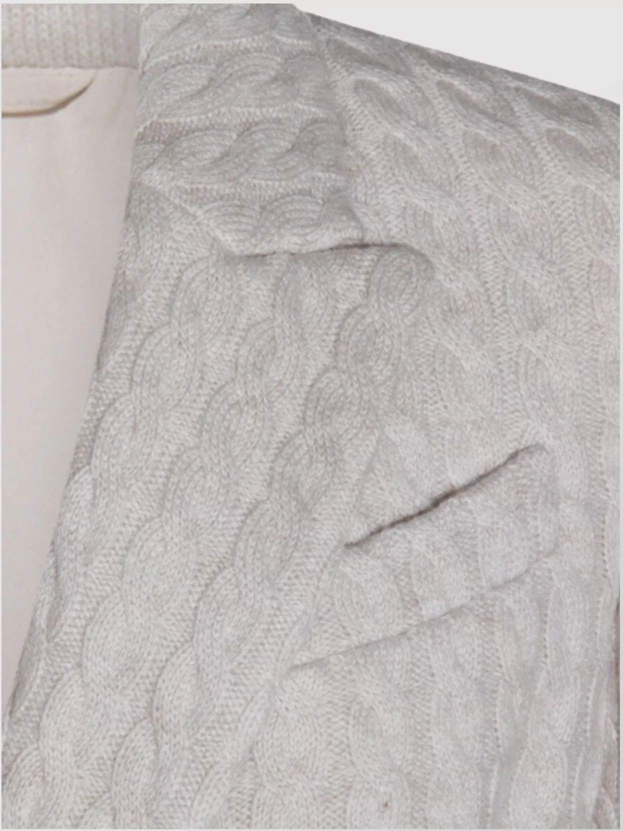 Brunello Cucinelli Cable-knit Double-breasted Coat In Gray