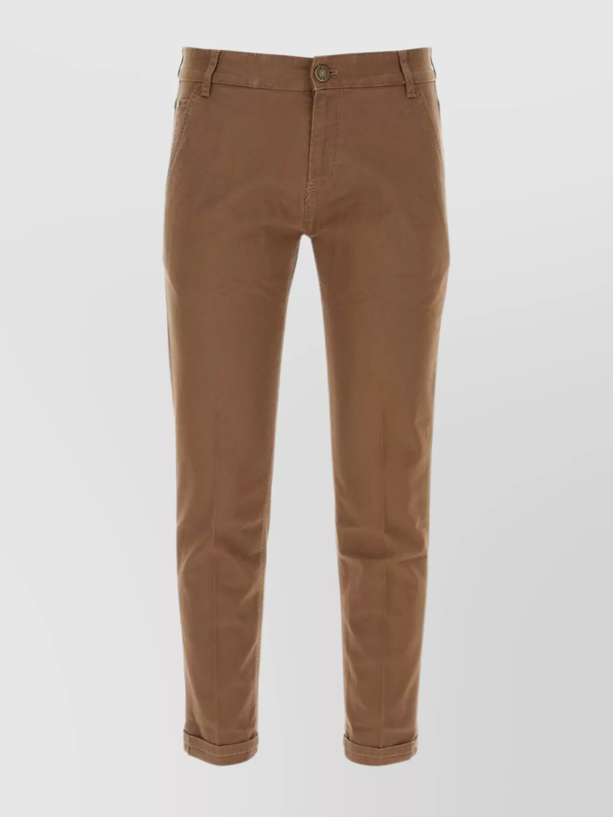 Shop Pt Torino Stretch Denim Trousers With Back Pockets And Belt Loops