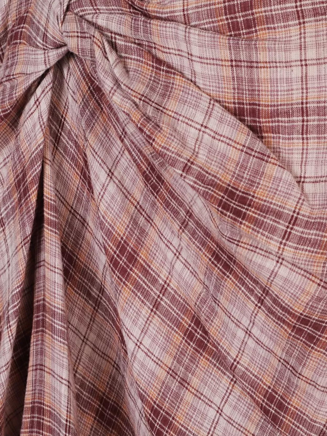 Isabel Marant Étoile Asymmetrical Plaid Midi Skirt With Knot Detail In Multi
